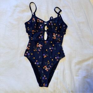 Floral Cutout One-Piece Swimsuit